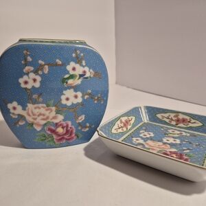 Authentic 80's Takahashi Made In Japan Cloisonne Set